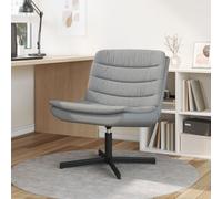 vidaXL Chaise Pivotante Gris clair Tissu Standard Ergonomique