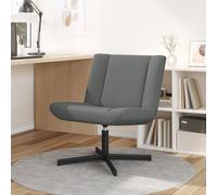 Vidaxl Chaise Pivotante Gris Foncé Tissu, Métal Moyenne Chaise Pivotante