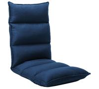 vidaXL Chaise pliable de sol Bleu Tissu