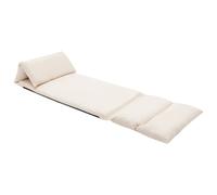 Vidaxl Chaise Pliable De Sol Crème Microfibre