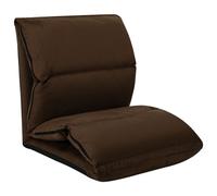 vidaXL Chaise pliable de sol Marron Microfibre