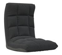 Vidaxl Chaise Pliable De Sol Noir Tissu Noir