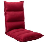 vidaXL Chaise pliable de sol Rouge bordeaux Tissu