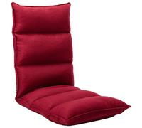 Vidaxl Chaise Pliable De Sol Rouge Bordeaux Tissu Rouge
