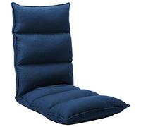 vidaXL Chaise pliable de sol Bleu Tissu
