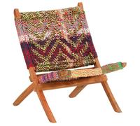 vidaXL Chaise Pliable Siège de Salon Chaise de Salle de Séjour Meuble de Salon Chambre à Coucher Maison Intérieur Chindi 286608