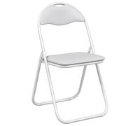 vidaXL Chaise pliante 8 pcs Blanc 48 x 43,5 x 81 cm Simili cuir