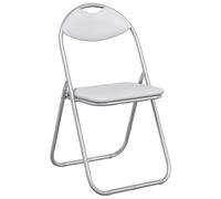 vidaXL Chaise pliante 8 pcs blanc et gris 48 x 43,5 x 81 cm, compacte, moderne, gain de place