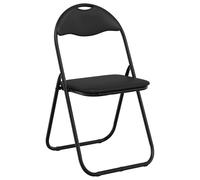 vidaXL Chaise pliante 8 pcs Noir 48 x 43,5 x 81 cm Simili cuir