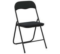 vidaXL Chaise Pliante 8 pcs Noir 48 x 44 x 78 cm Velours, Chaise à Manger stylée, Pliable pour Gagner de l'espace, Tissu Velours, Design Compact, Portable et élégant