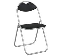 vidaXL Chaise pliante 8 pcs Noir et Gris simili cuir 48 x 43,5 x 81 cm compacte