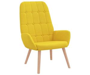 vidaXL Chaise relax jaune clair en tissu