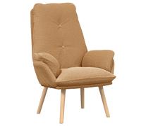 vidaXL Chaise relaxante en tissu beige imitation laine bouclée