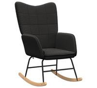 vidaXL Chaise Relaxante en Tissu Noir ressemblant à la Laine bouclée