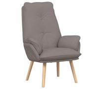 vidaXL Chaise Relaxante Taupe Tissu Fauteuil Moderne Coussin Tufté Rembourré Intérieur Salle de Séjour Assise Décorative Confortable Stylée Compacte