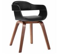 vidaXL Chaise Salle à Manger Pieds Bois Cintré Cuir Artificiel Chaise à Manger 241684