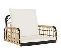 vidaXL Chaise suspendue avec coussin 63x58x39 cm Poly rotin et acier