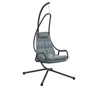 Vidaxl Chaise Suspendue Avec Support Et Coussin Anthracite Acier