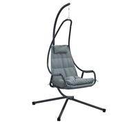 Vidaxl Chaise Suspendue Avec Support Et Coussin Anthracite Acier