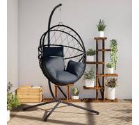 Vidaxl Chaise Suspendue En Forme D'?uf Avec Support Anthracite