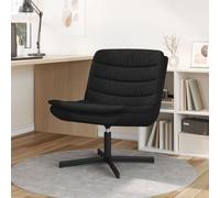 vidaXL Chaise tournante Noir Polyester Standard Pivotante