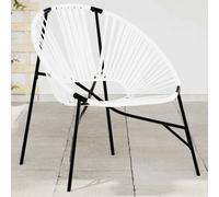 Vidaxl Chaise ?Uf De Jardin Noir Et Blanc Résine Tressée