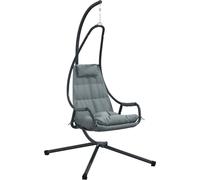 vidaXL Chaise œuf suspendue Anthracite 94 x 107 x 196,5 cm Acier