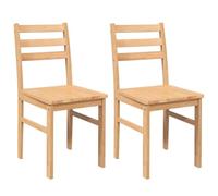 vidaXL Chaises à manger 2 pcs Bois massif caoutchouc 4102420