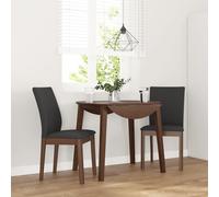 vidaXL Chaises à manger coussins 2 pcs marron bois massif caoutchouc