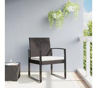 Vidaxl Chaises À Manger De Jardin Lot De 2 Marron Rotin Pp