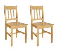 vidaXL Chaises de salle à manger – 2 pièces – Bois de pin