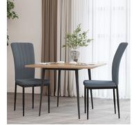 vidaXL Chaises à manger lot de 2 Gris foncé Velours, siège de salle à manger, chaise de salon, chaise d'appoint, chaise de 326094