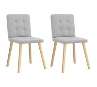 vidaXL Chaises à Manger Lot de 2 Gris Nuage Tissu, Chaise de dîner, Chaise de Cuisine, Chaise d'appoint, Chaise, Chaise de Salon, Chaise de Restaurant