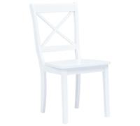 vidaXL 4x Bois d'Hévéa Massif Chaises de Salle à Manger Chaises à Dîner Chaises de Repas Chaises de Cuisine Maison Intérieur 247357