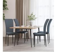 326105 vidaXL Chaises de salle à manger 4 pcs Gris foncé Velours