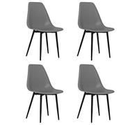 vidaXL Chaises à Manger Lot de 4 Gris PP