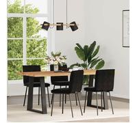 vidaXL Chaises à manger Lot de 4 Velours noir H.83 cm