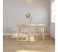 vidaXL Lot de 6 Chaises à Manger, Sièges à Dîner, Chaises de Repas, Meubles de de Salle à Manger Cuisine Maison Intérieur, Transparent Pet