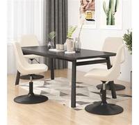 Vidaxl Chaises À Dîner Pivotantes 4 Pcs Crème Velours