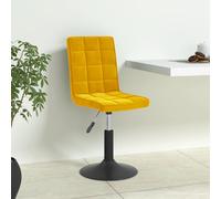 vidaXL Chaises à manger pivotantes lot de 6 jaune moutarde velours