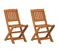 vidaXL 2X Chaises de Salle à Manger pour Enfants Bois d'Eucalyptus Jardin