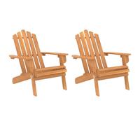 Vidaxl Chaises Adirondack De Jardin 2 Pcs Bois Massif D'acacia