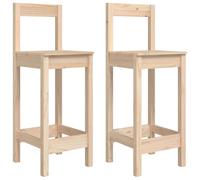 Vidaxl Chaises De Bar 2 Pcs 40x41,5x112 Cm Bois De Pin Solide Multicolore