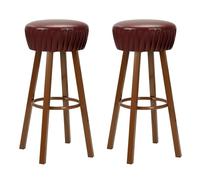Vidaxl Chaises De Bar 2 Pcs Marron Similicuir Marron
