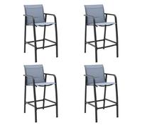 Vidaxl Chaises De Bar De Jardin 4 Pcs Gris Txtilène Gris