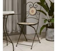 Vidaxl Chaises De Bistro Pliables 2 Pcs Terre Cuite Et Blanc Céramique