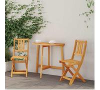 vidaXL Chaises de jardin Lot de 2 en bois massif d'acacia 36x46x85 cm