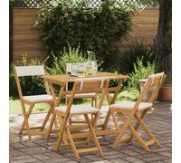 Vidaxl Chaises De Bistrot D'extérieur 4 Pcs Crème Blanc