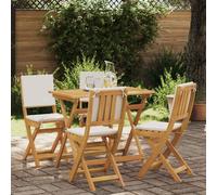 Vidaxl Chaises De Bistrot D'extérieur Avec Coussin 4 Pcs Crème Blanc