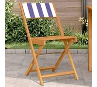 Chaises de bistrot lot de 2 blanc crème bois acacia et tissu vidaXL